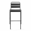 Tabouret haut en métal empilable GRIS