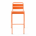 Tabouret haut en métal empilable ORANGE
