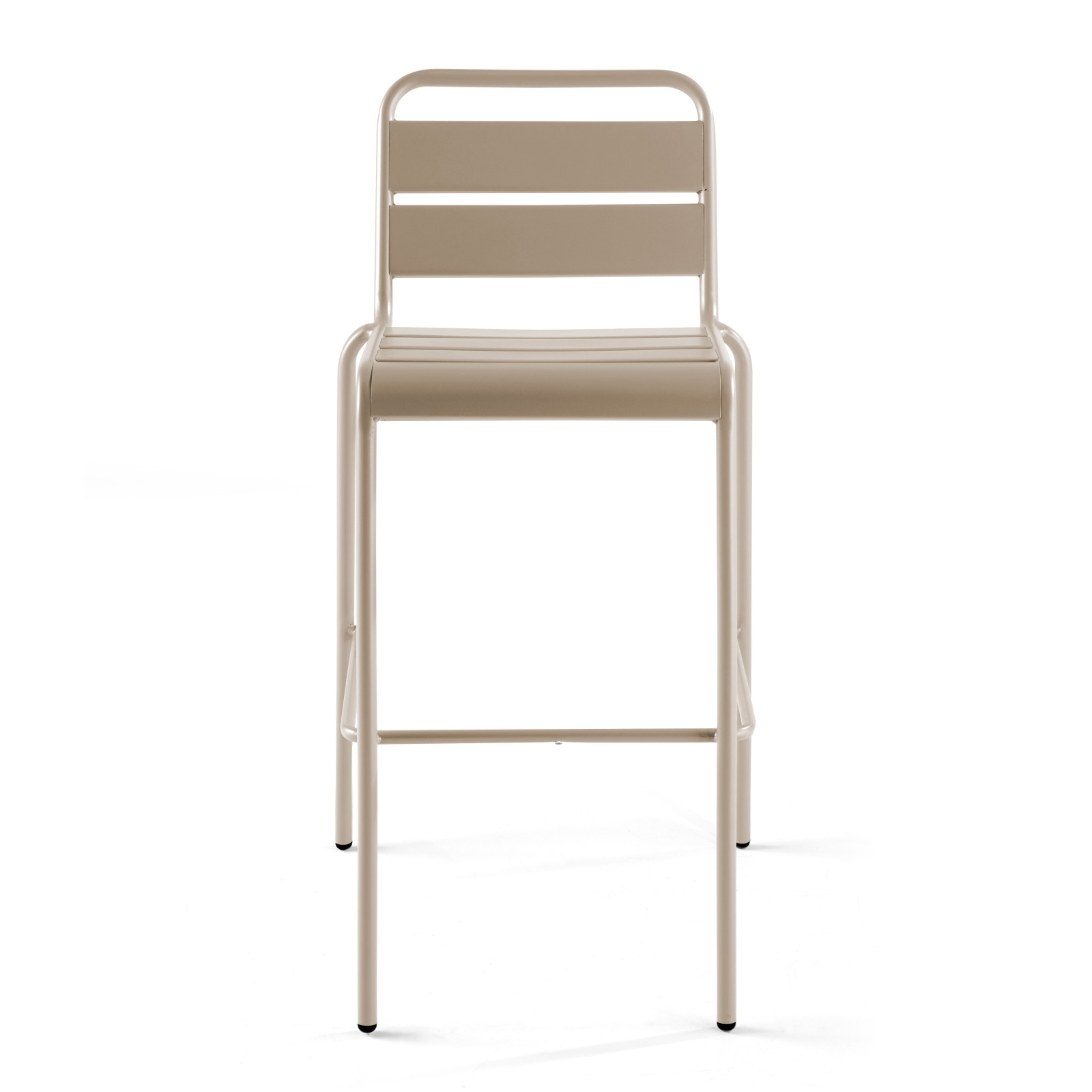 Tabouret haut en métal empilable TAUPE