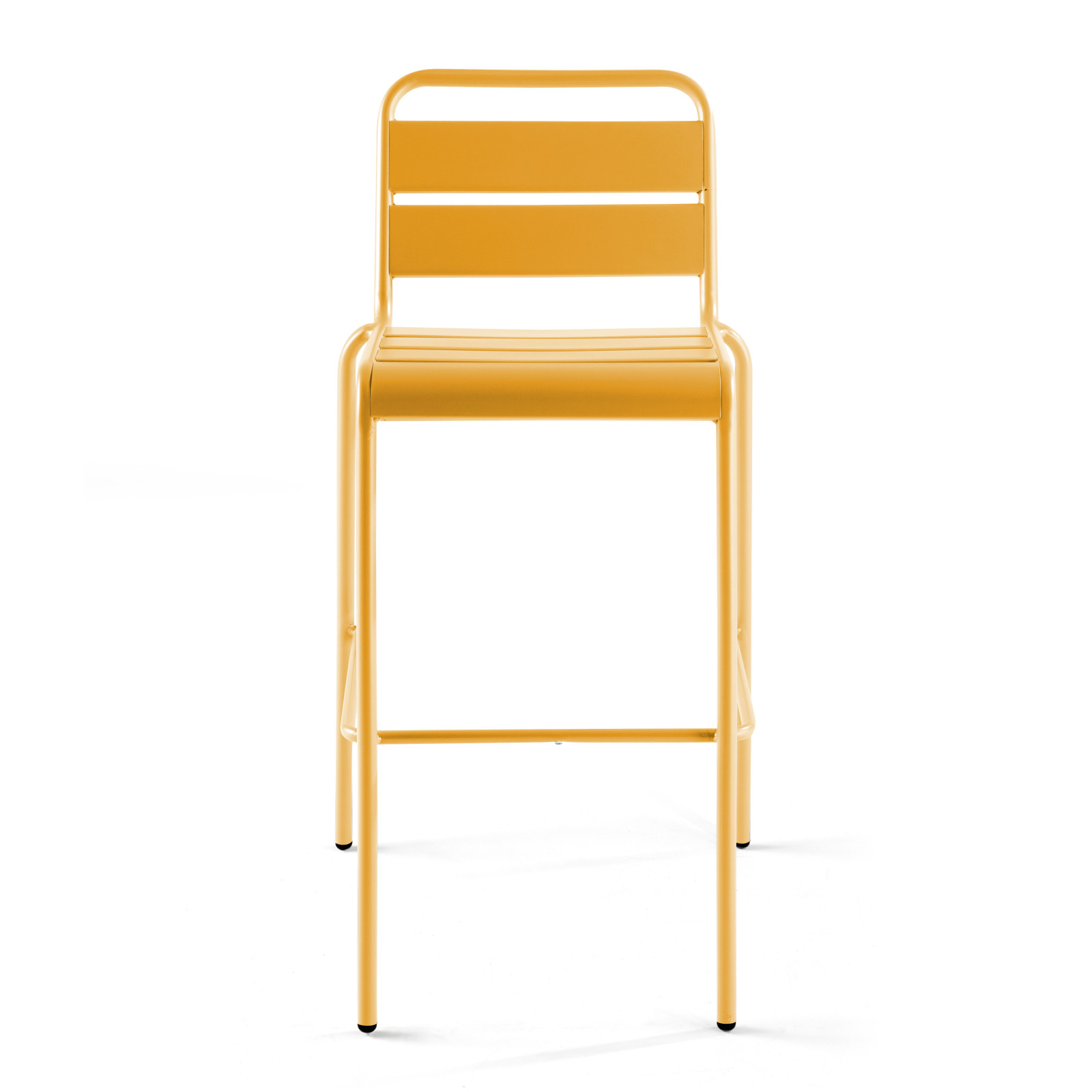 Tabouret haut en métal empilable JAUNE