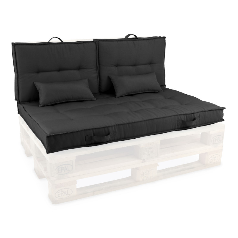 Coussins matelassés pour palette GRIS Coussins matelassés pour palette GRIS