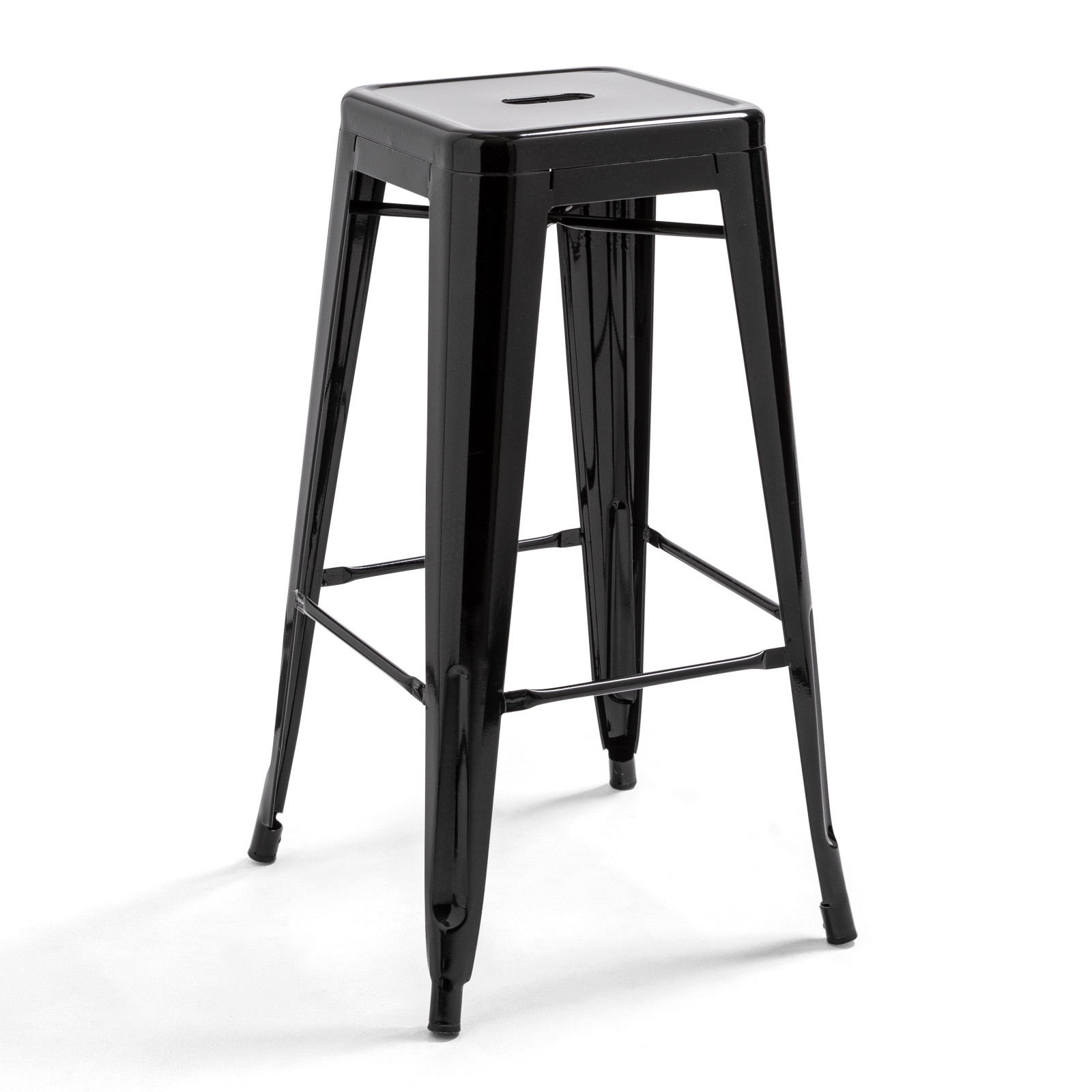 Tabouret en métal indus NOIR