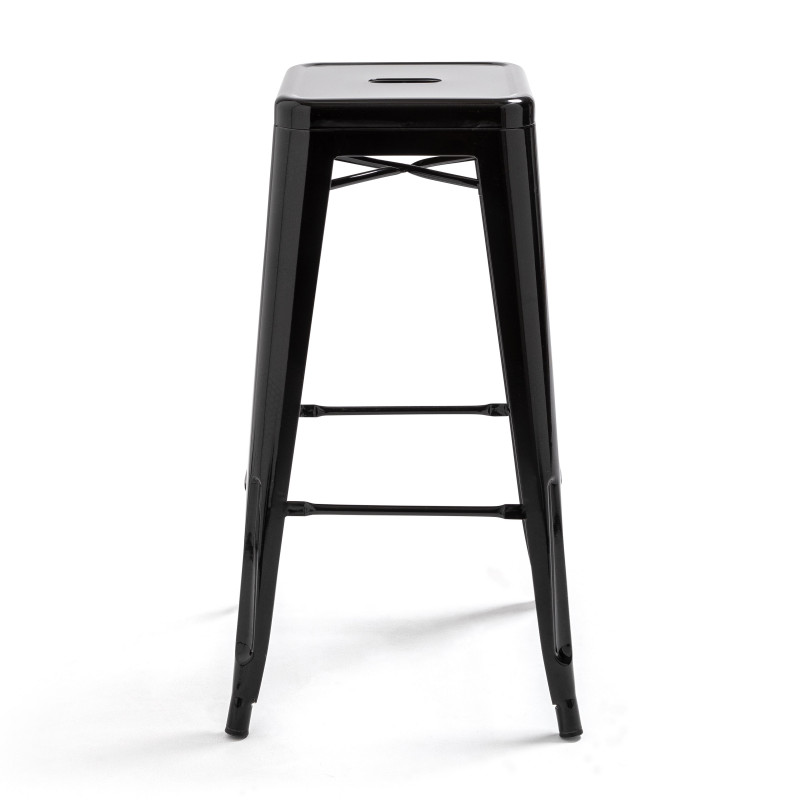 Tabouret en métal NOIR style TOLIX (2/3)