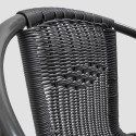 Chaise en alu et résine grise pour brasserie