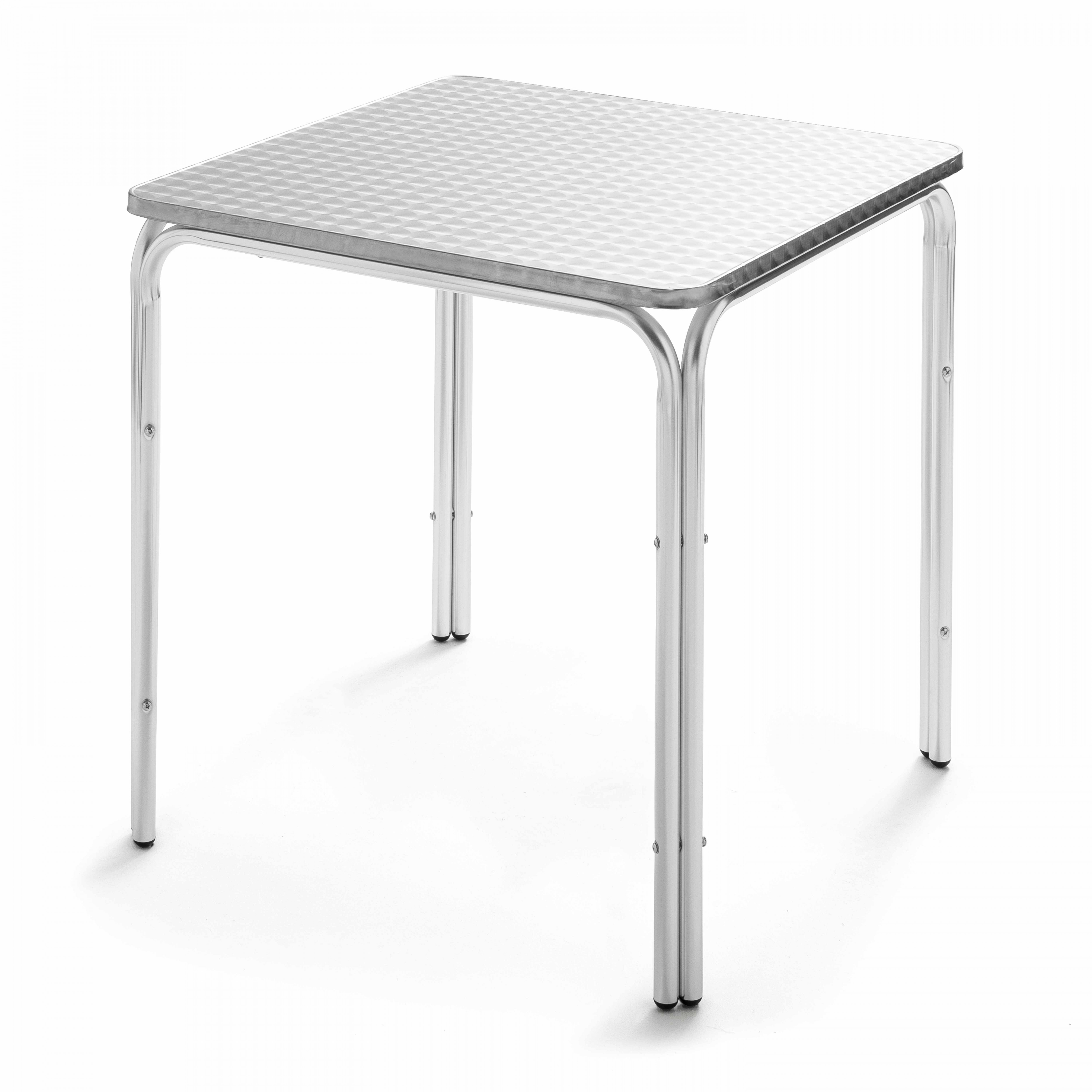 Table de jardin carrée en aluminium (70 cm x 70 cm x 72 cm)