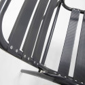 Fauteuil de terrasse hôtel aluminium gris foncé