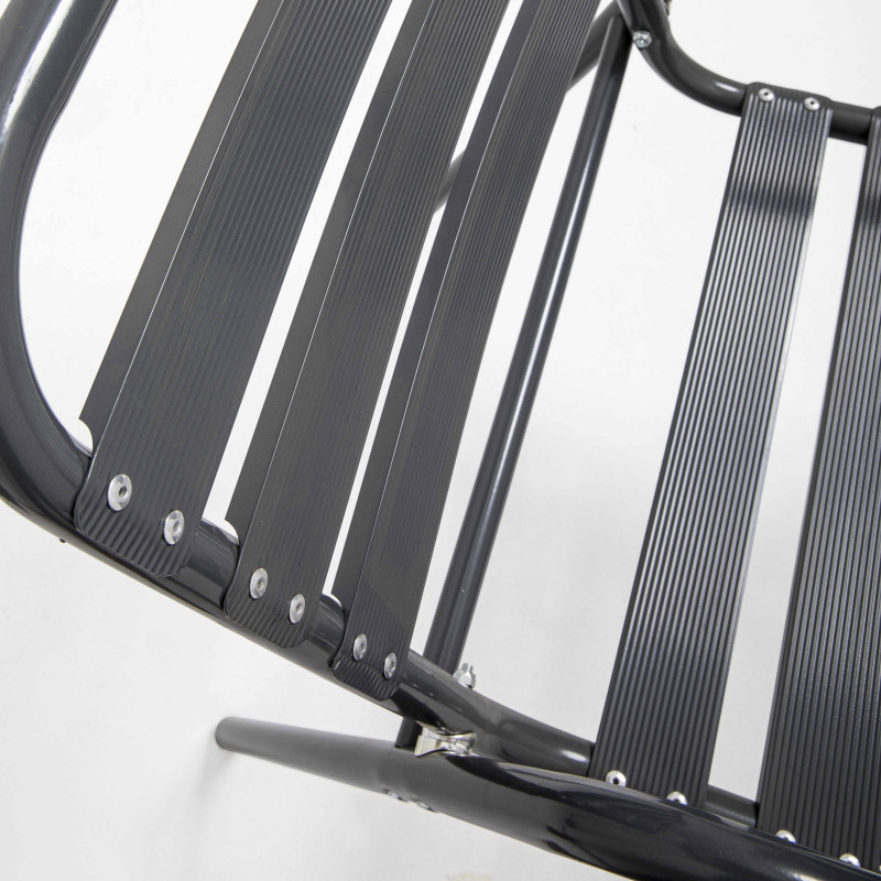 Fauteuil de terrasse hôtel aluminium gris foncé (5/7)