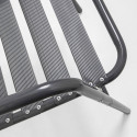 Chaise terrasse café alu gris 