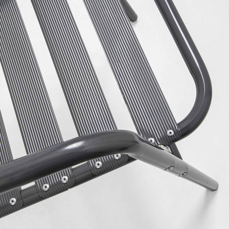 Chaise terrasse café alu gris  (6/7)