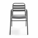 Chaise terrasse café alu gris anthracite