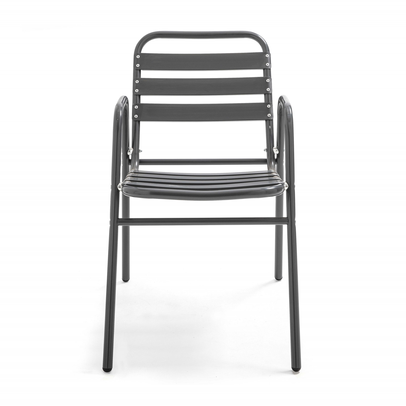 Chaise terrasse café alu gris anthracite