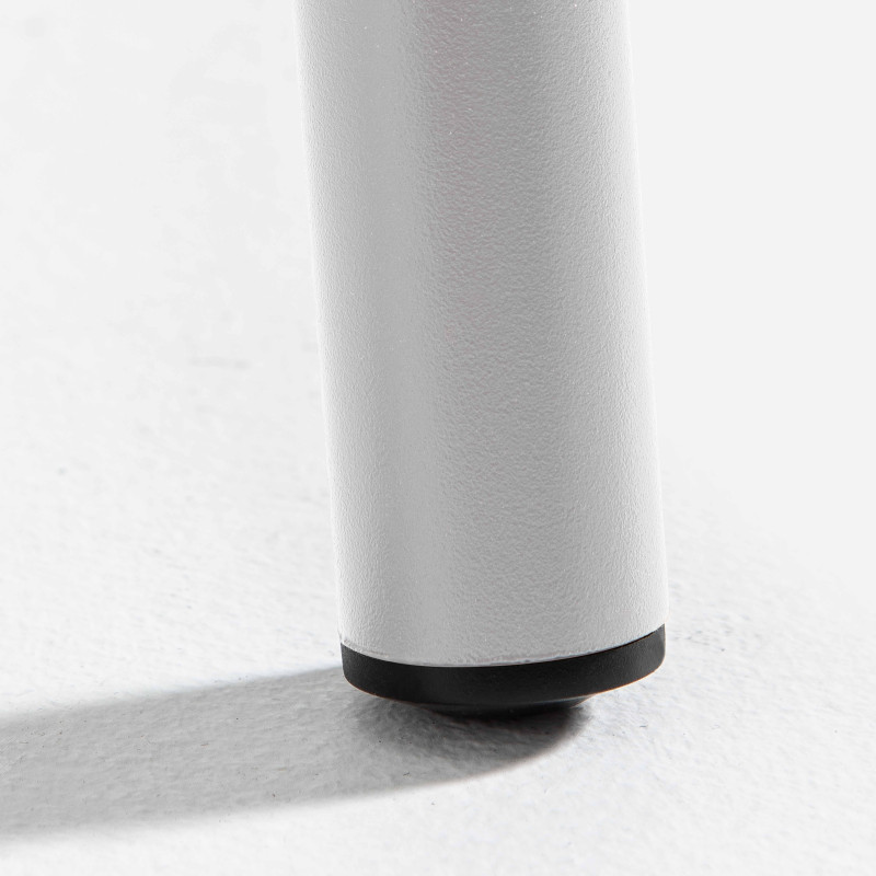 Table blanche en métal 8 places