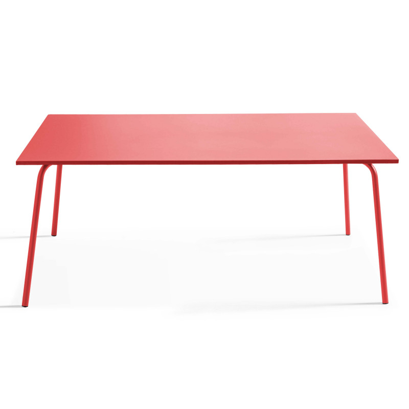 Table Terrasse Rouge Metal (2/7)