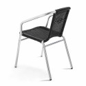 Chaise terrasse brasserie résine noire