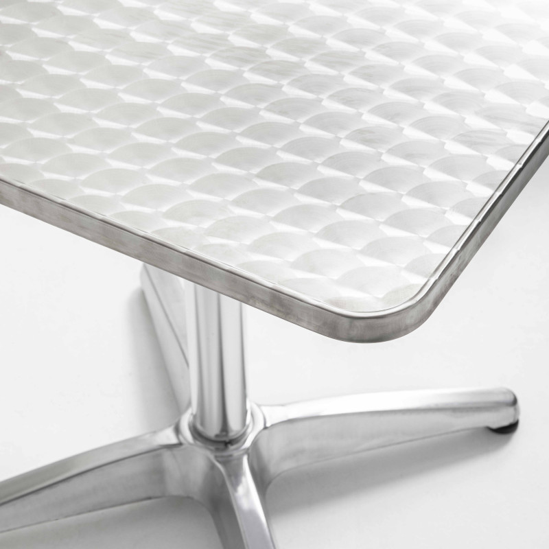 Focus plateau table carrée rabattable en aluminium