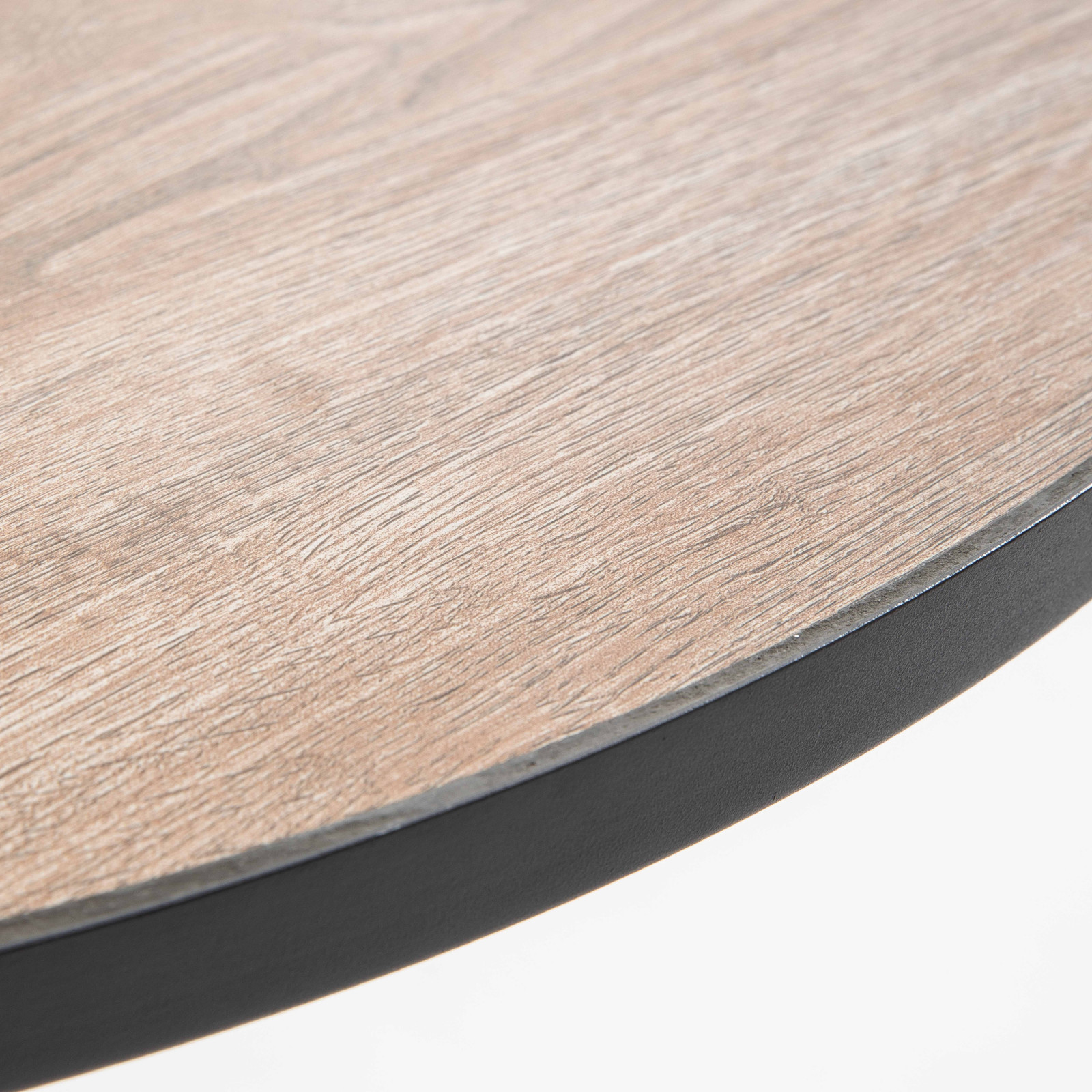 Focus table bistro ronde céramique effet bois