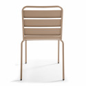 Chaise en métal TAUPE