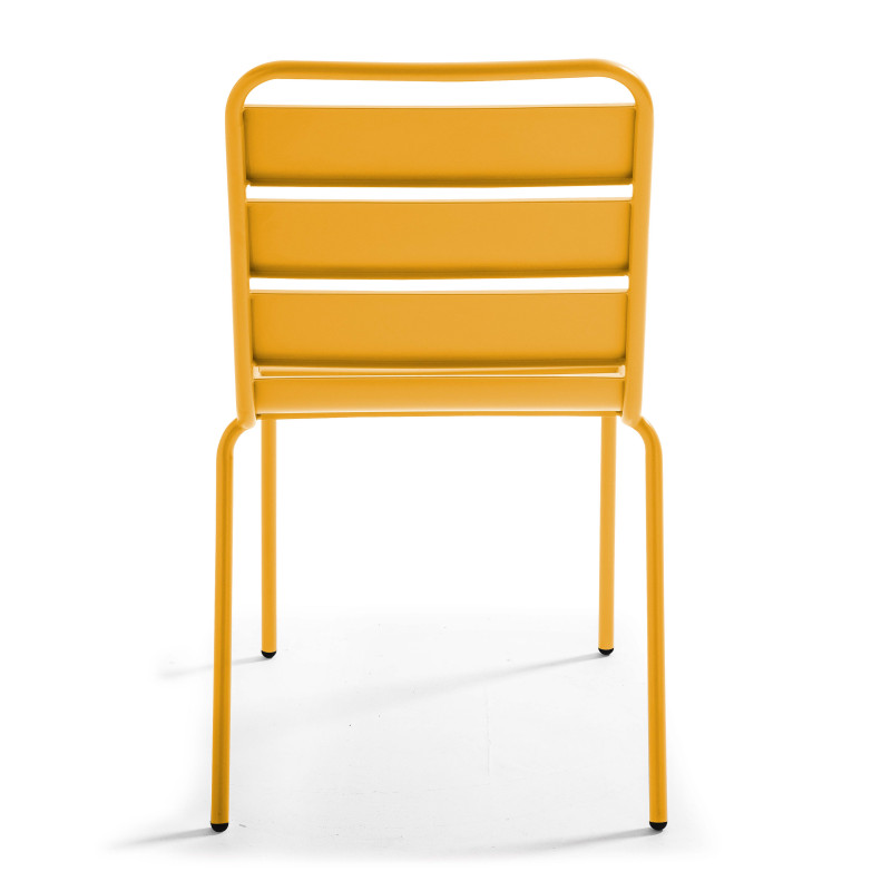 Chaise en métal JAUNE (3/6)