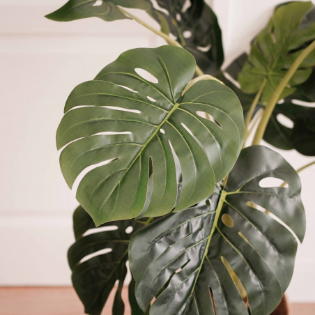 Plante artificielle Philondendron Monstera avec vase 23 feuilles 105 cm