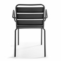 Fauteuil métal GRIS salle à manger