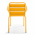 Fauteuil métal JAUNE salle à manger