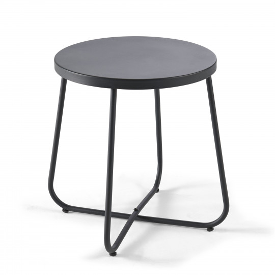 Table basse de jardin ronde Ø43cm en métal - entretien facile | Oviala