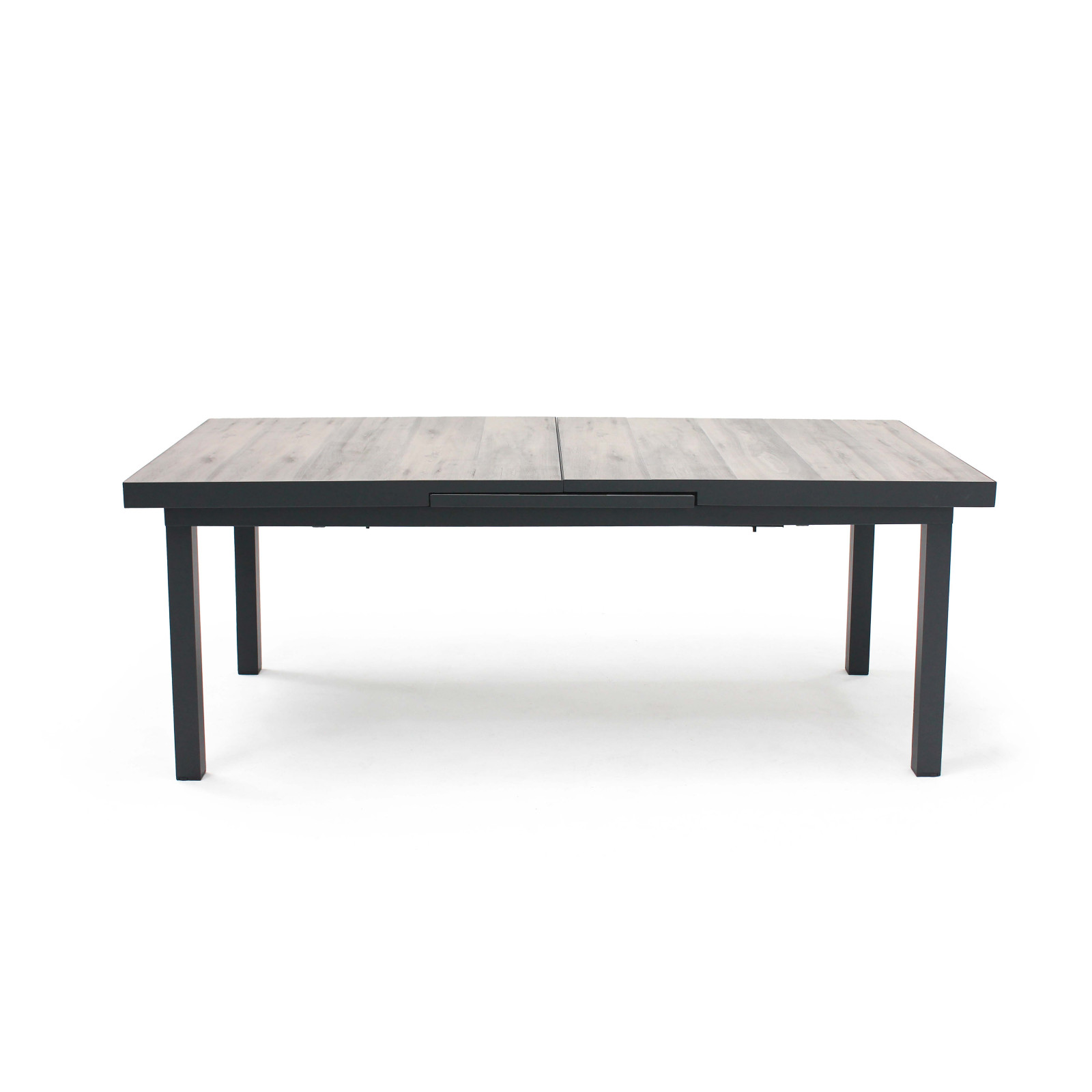 Table extensible plateau céramique effet bois gris Table extensible plateau céramique effet bois gris
