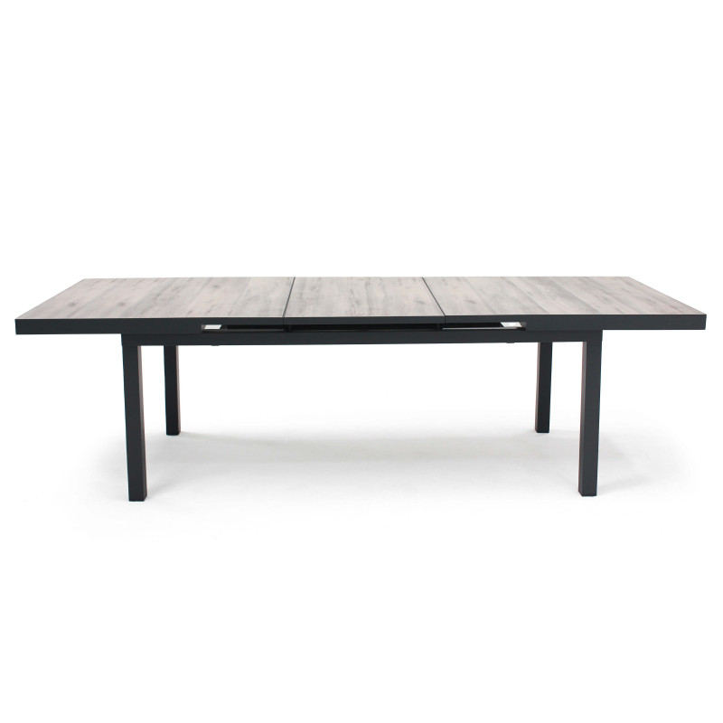 Table extensible plateau céramique effet bois