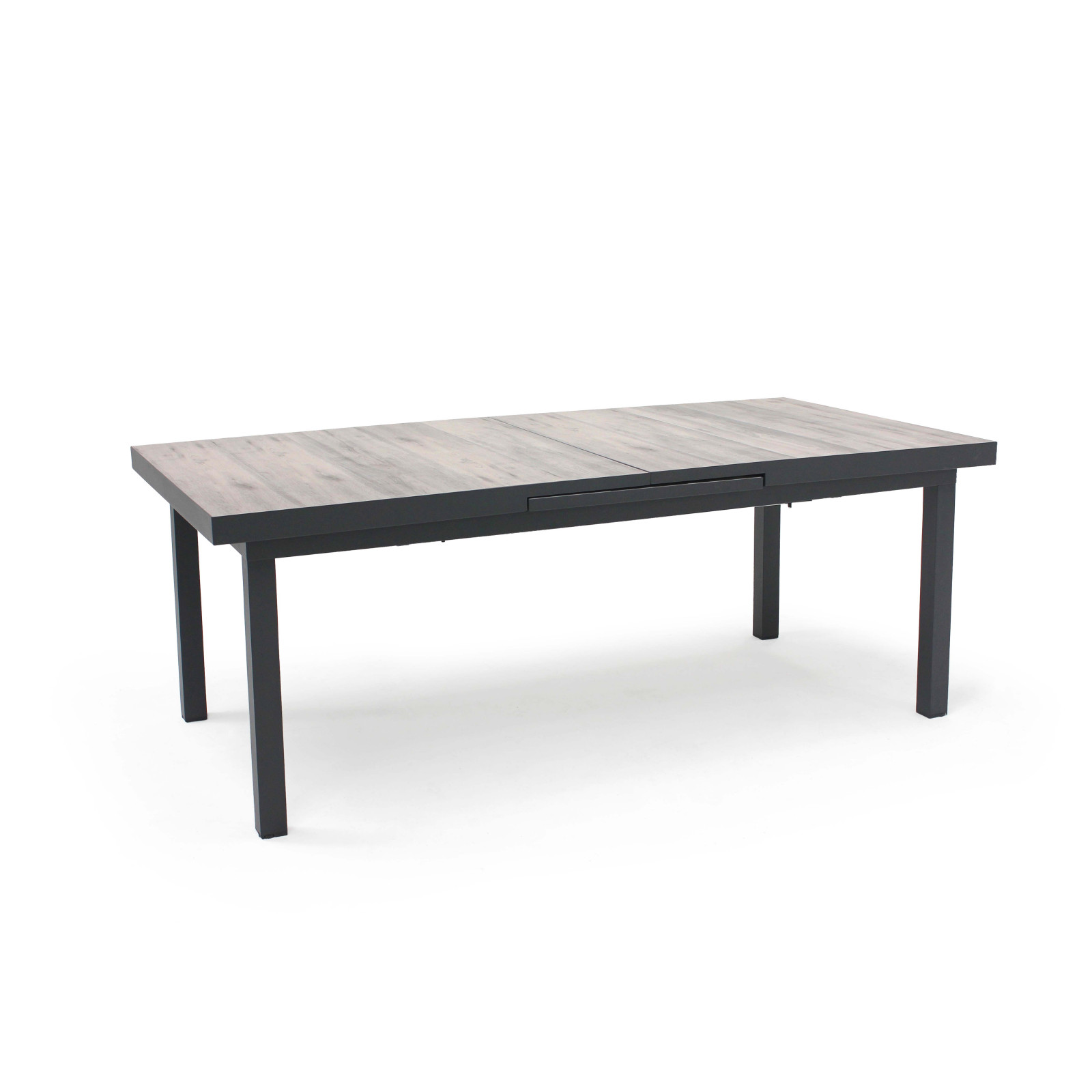Table extensible 10 places plateau céramique effet bois