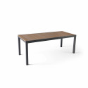 Table de jardin extensible plateau bois 8 places