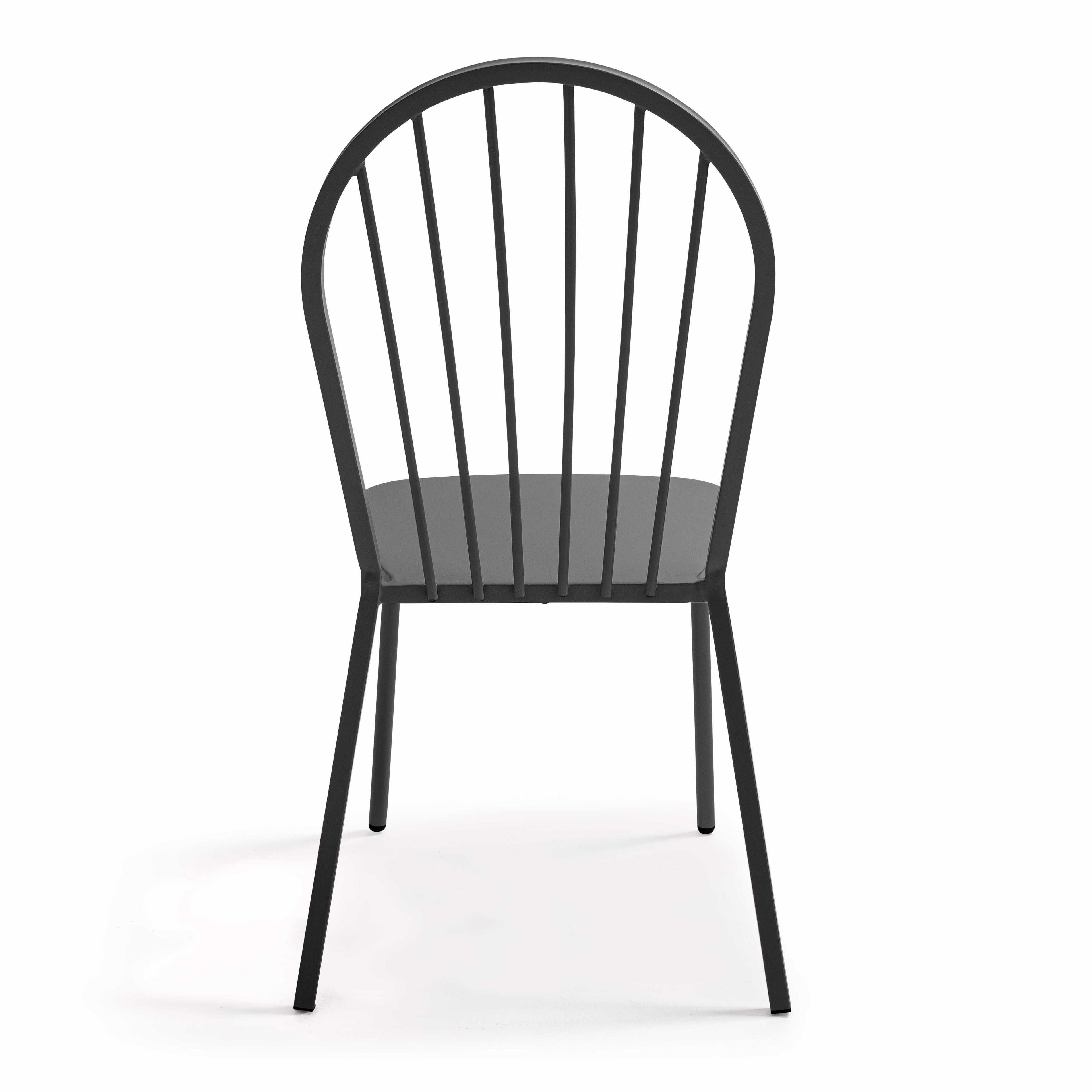 Oviala Chaise bistrot Bleu Carré 52,5 x 56,5 x 94 cm Acier 1 Place Honfleur 