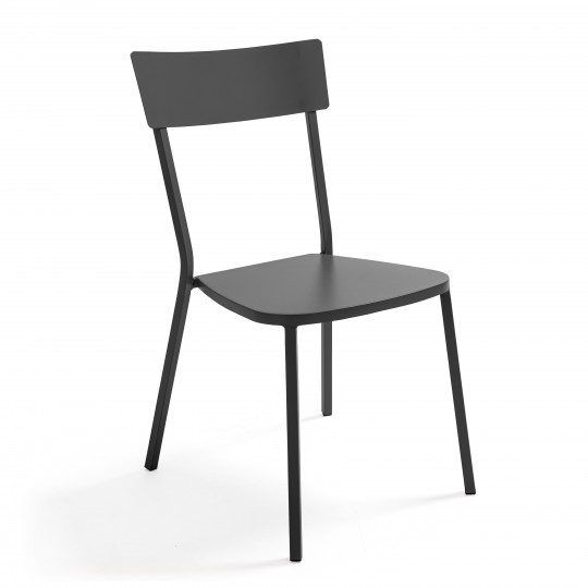 Chaise salle à manger en métal GRISE