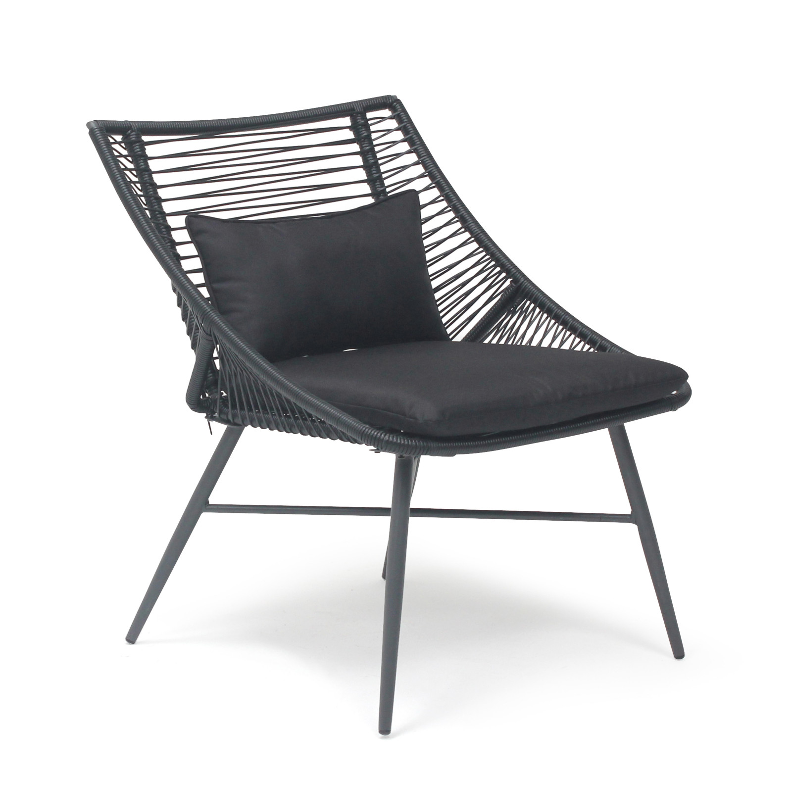 Fauteuil de jardin noir filaire Fauteuil de jardin noir filaire