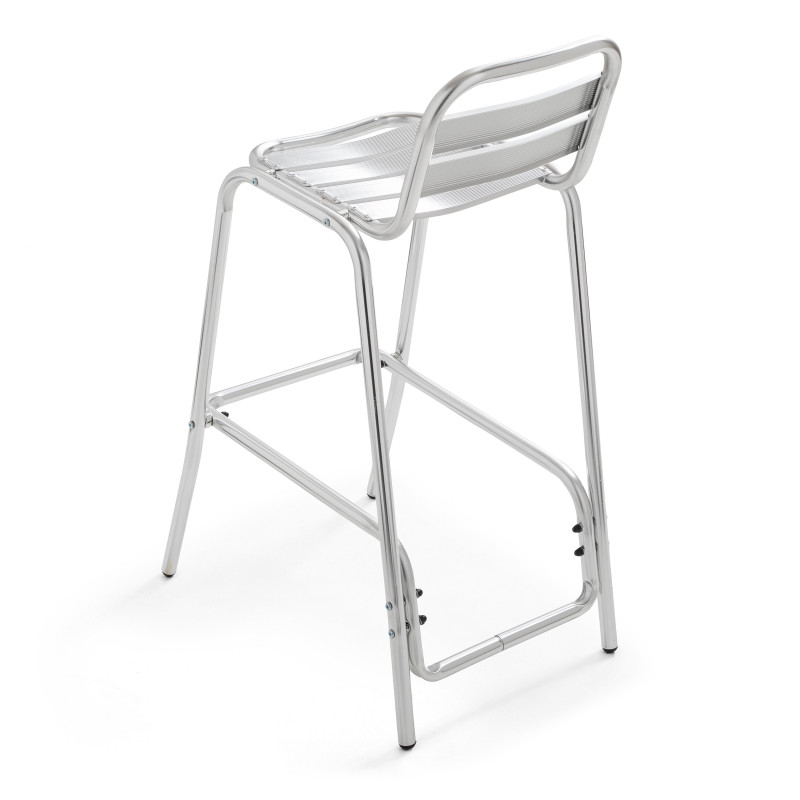 Tabouret en aluminium terrasse café