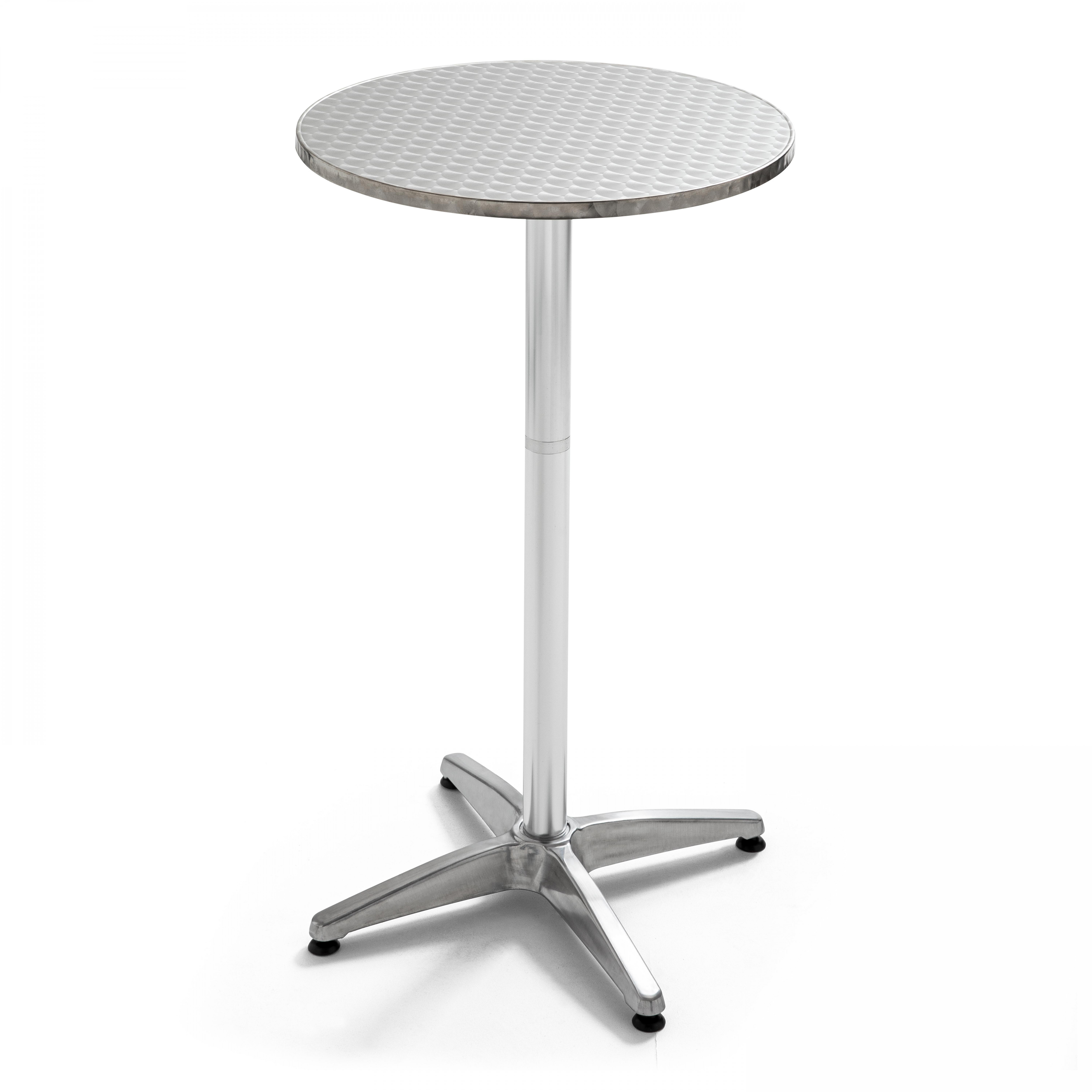 Table haute mange debout (Ø60 x 110 cm) carrée en aluminium
