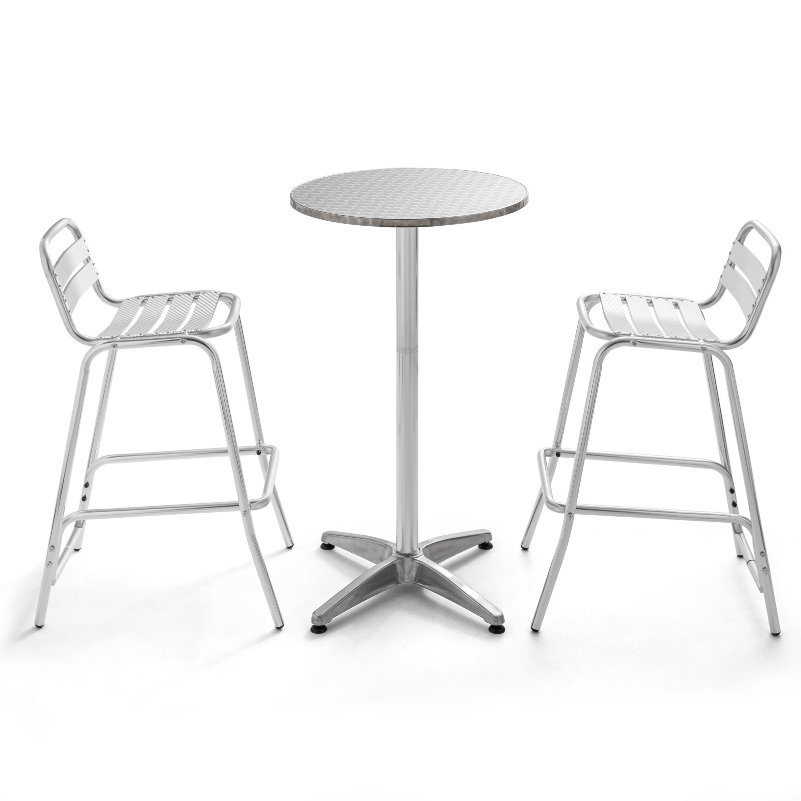 Table mange debout ronde et 2 tabourets CHR