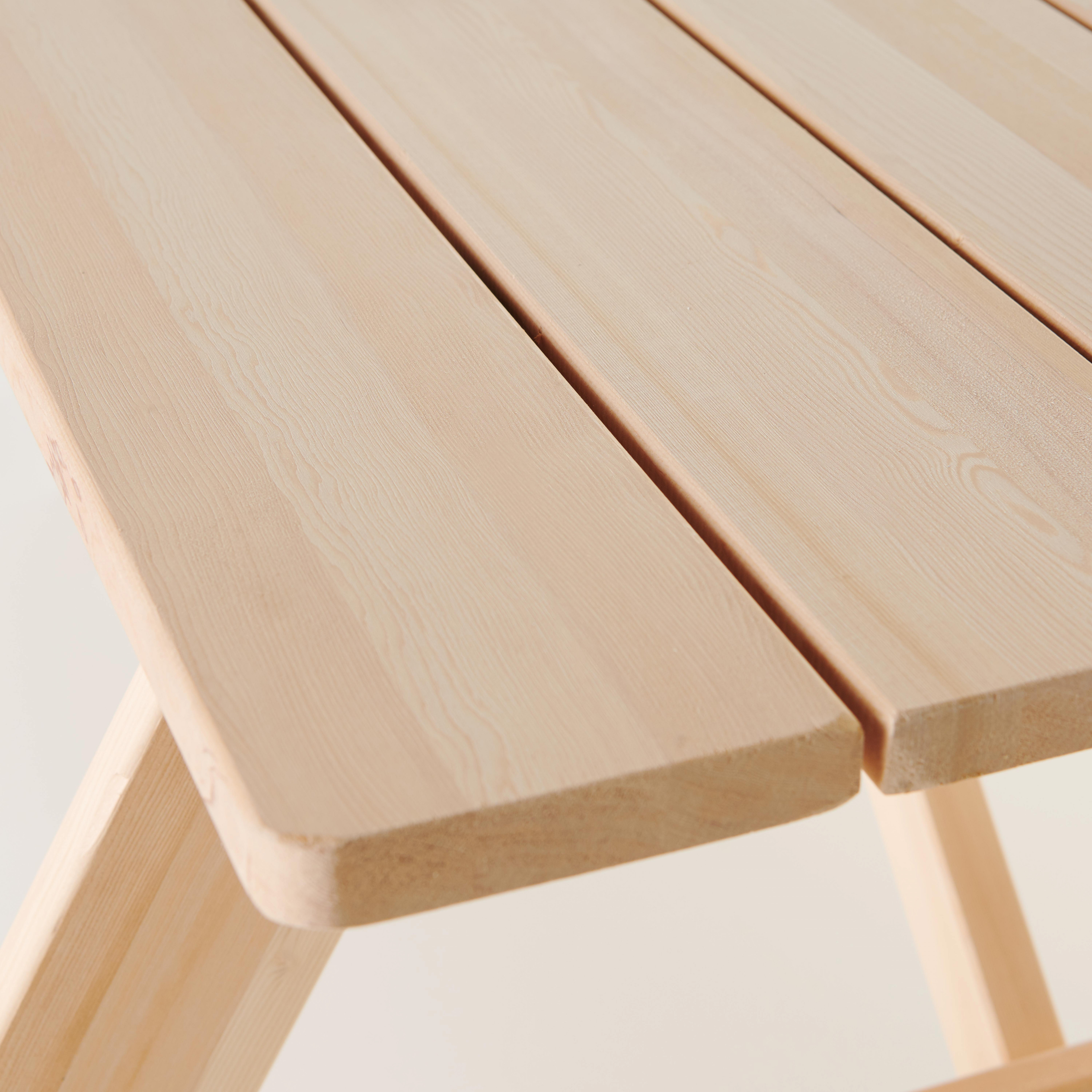 Table de pique-nique en bois légère et robuste 6 places