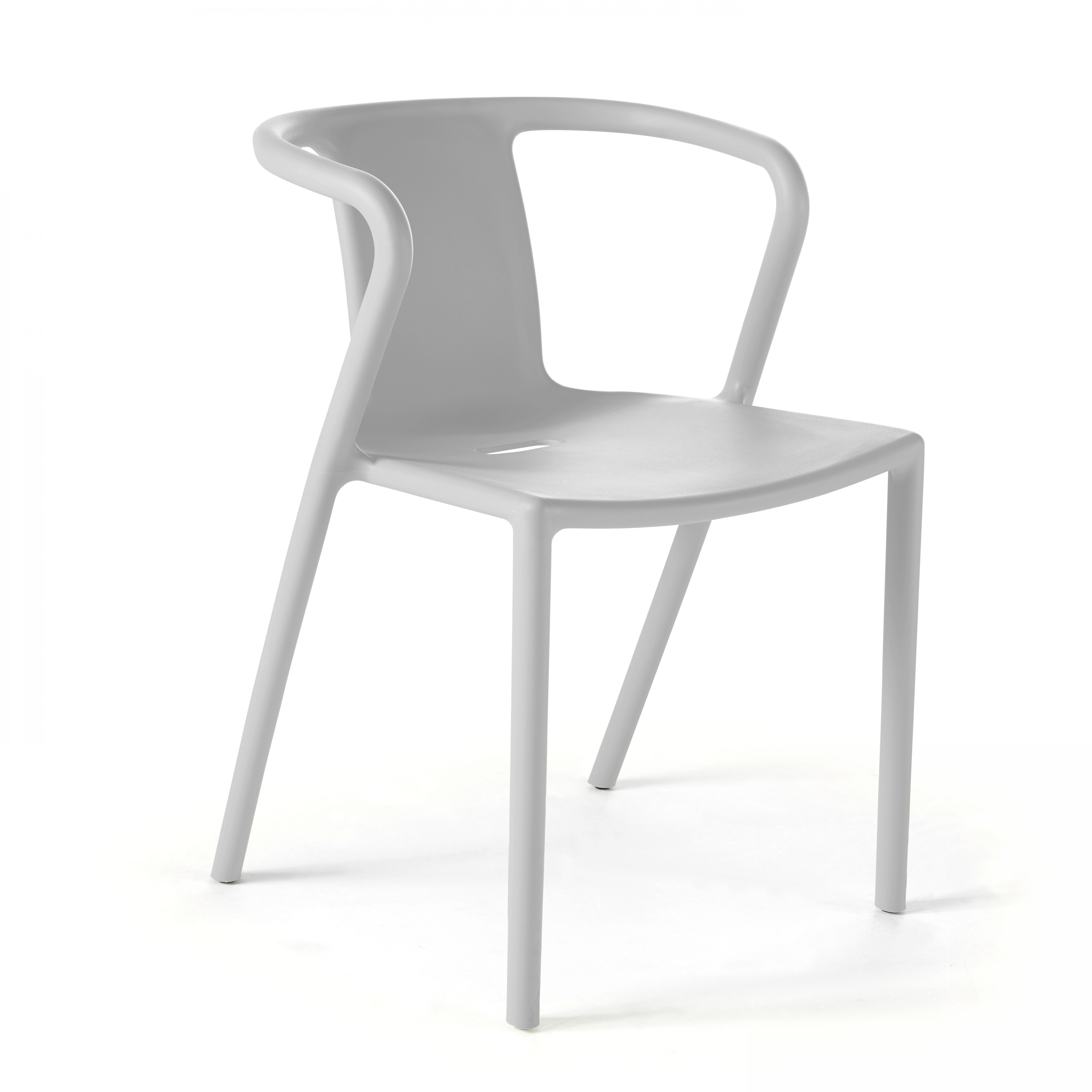 Chaise en plastique avec accoudoirs design