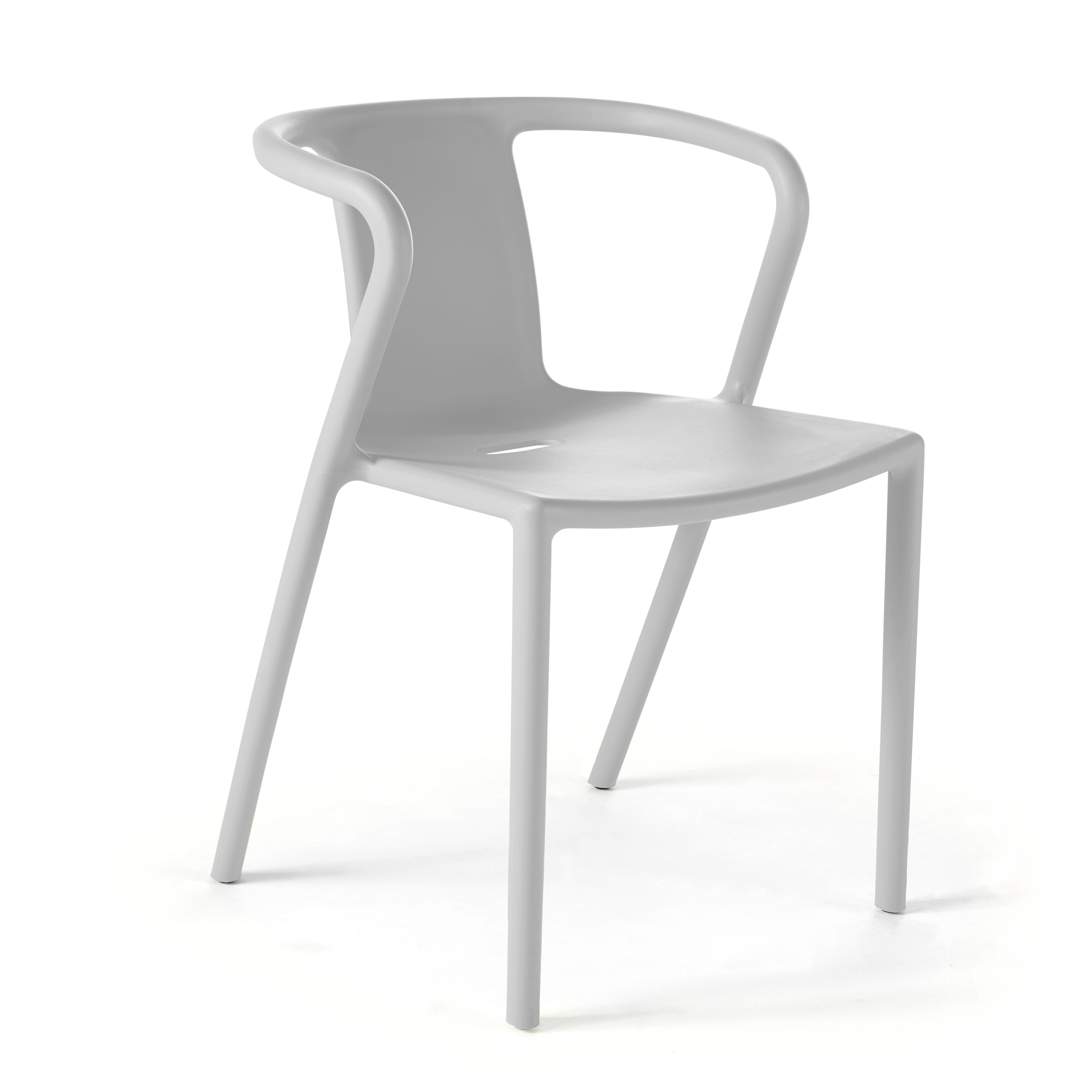 Chaise en plastique avec accoudoirs design