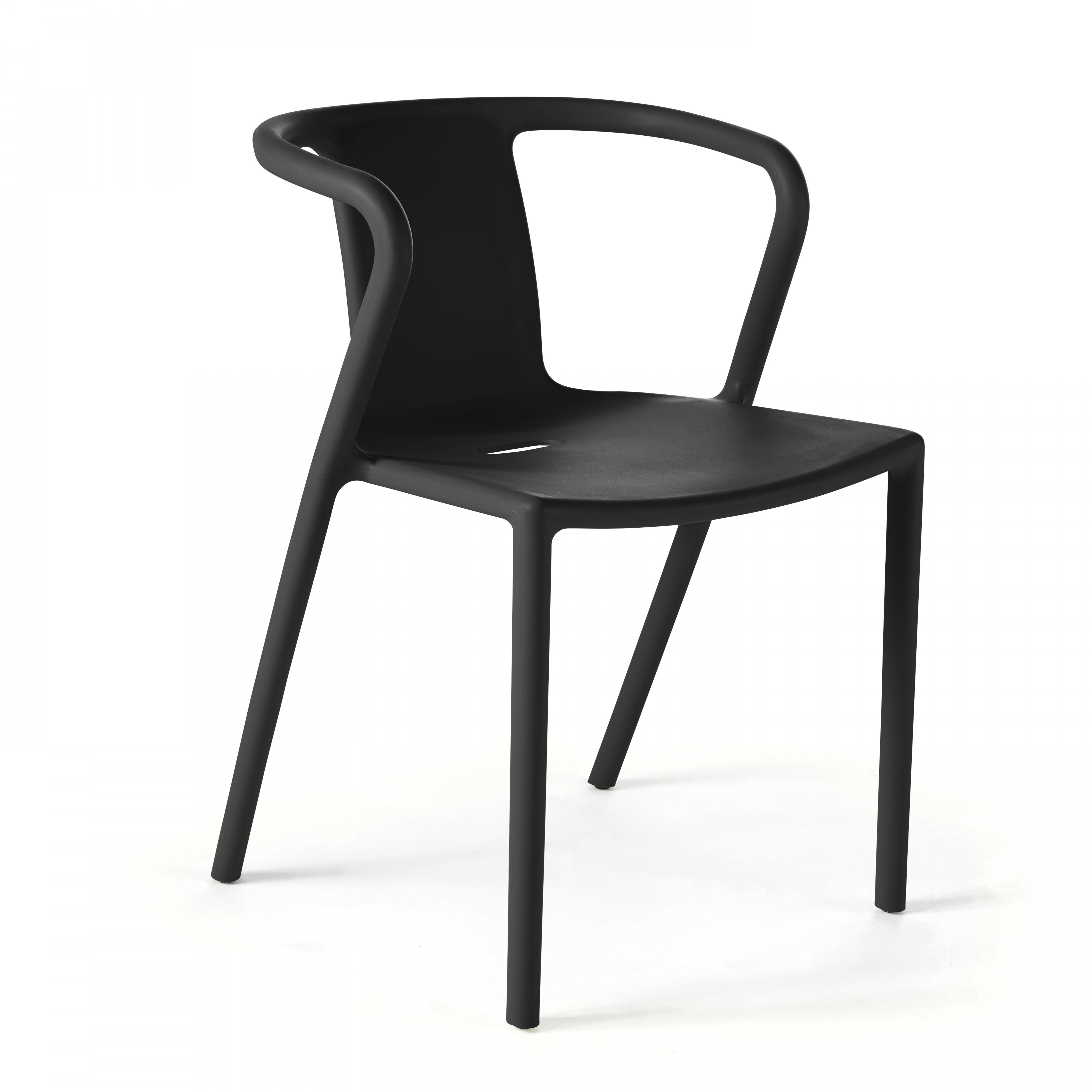 Chaise en plastique avec accoudoirs design
