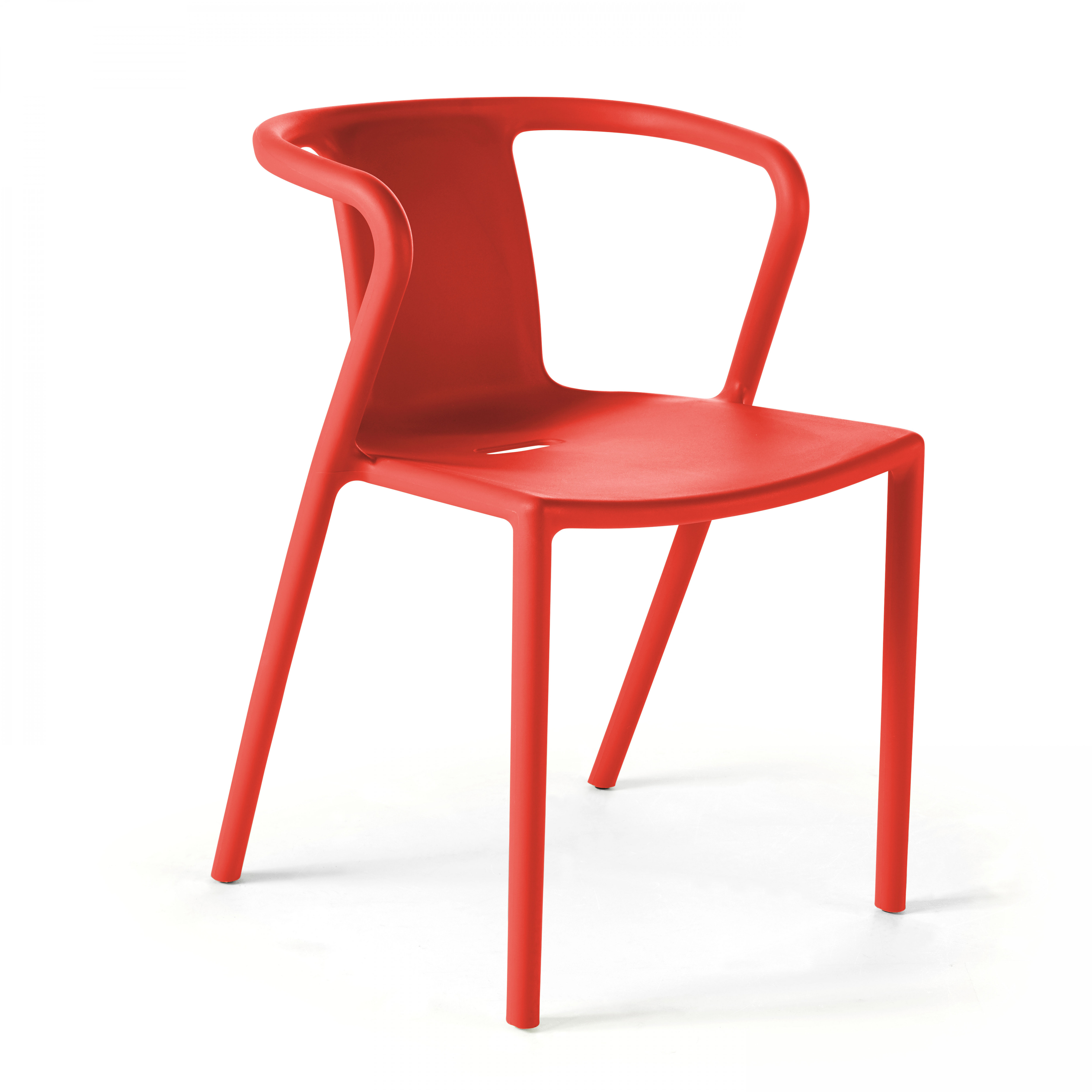 Chaise en plastique avec accoudoirs design