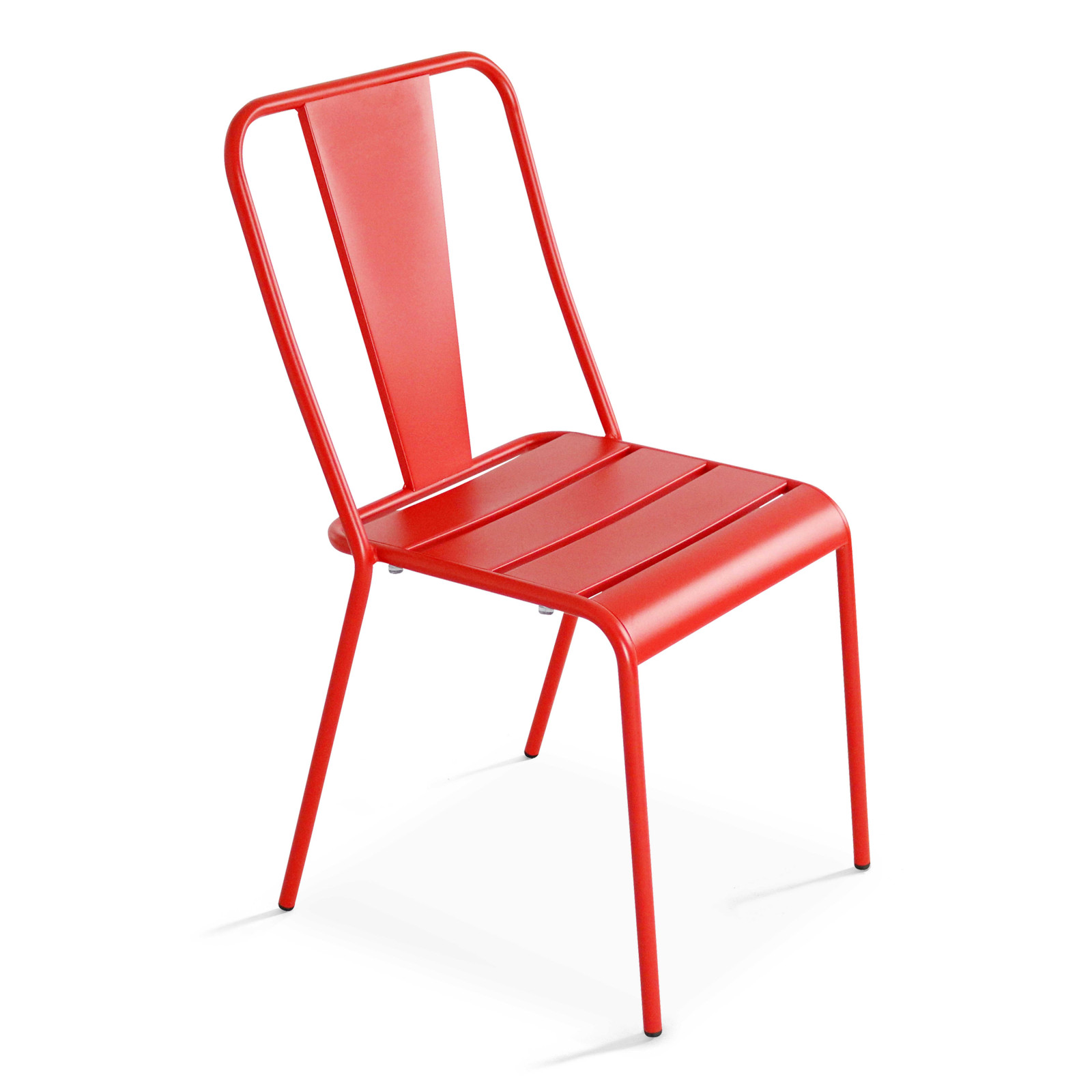 Chaise en métal intérieur ROUGE