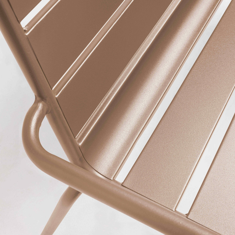 Zoom banc en métal extérieur taupe (3/5)