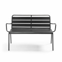 Banc de jardin gris en métal