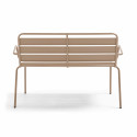 Banc de jardin taupe en métal