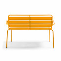 Banc de jardin jaune en métal