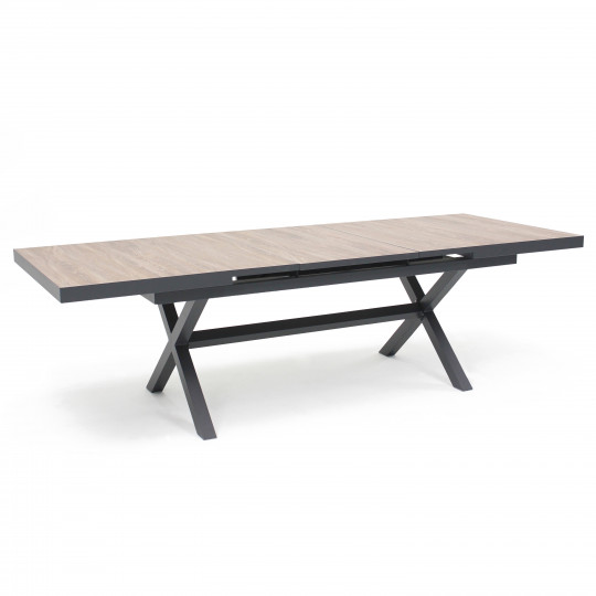 Table à manger extensible pieds croisés Bois clair