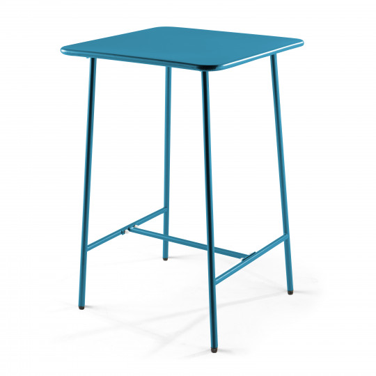 Table haute d'intérieur carrée Bleu Pacific