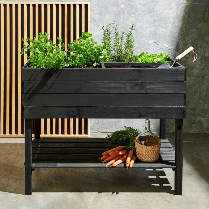 Carré potager rectangulaire sur pied 100 x 50 x 80 cm (2/3)