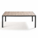 Table contemporaine rectangulaire en aluminium et céramique